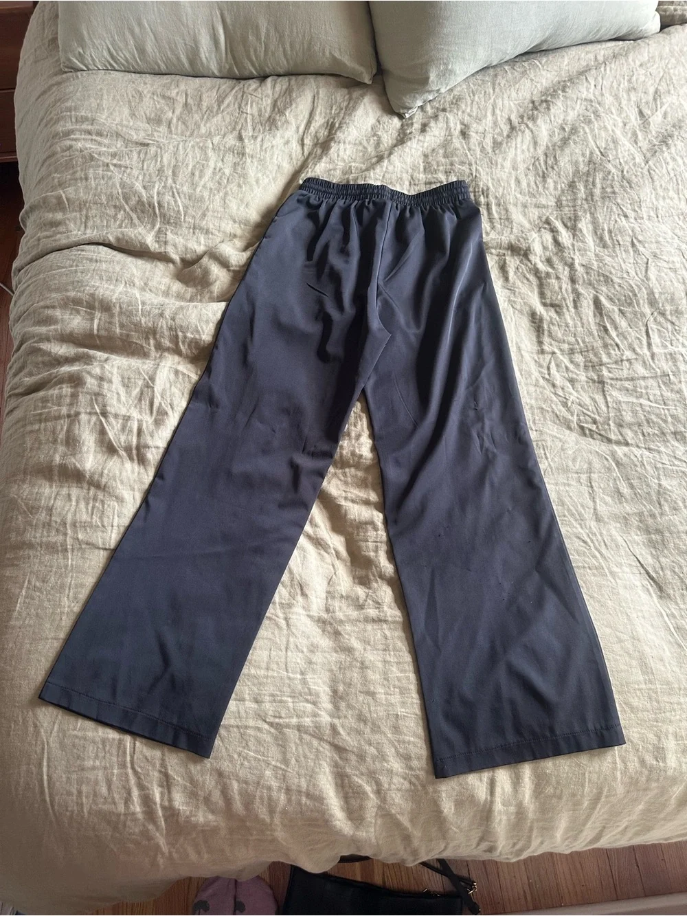 Women’s black Drawstring Wide-Leg Pants